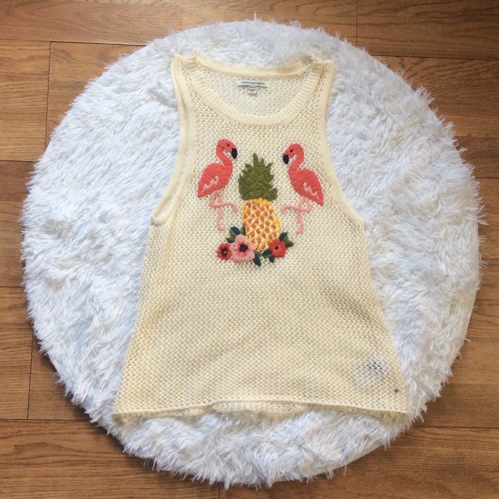 American Eagle Flamingo Summer Tank